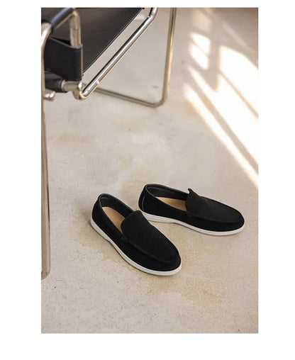 Men's Classic British Loafer – Premium Leather and Suede | Style, Comfort, and Lightweight