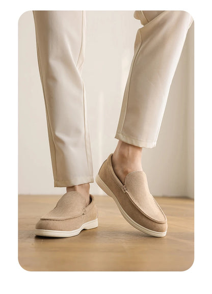Men's Classic British Loafer – Premium Leather and Suede | Style, Comfort, and Lightweight