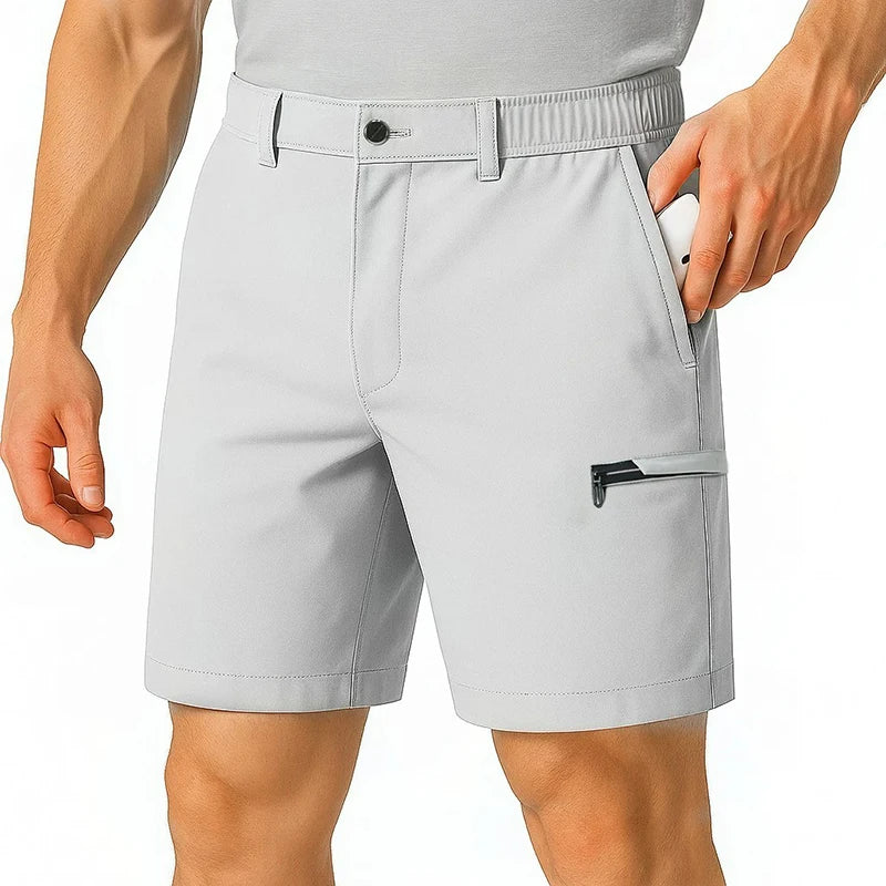 Premium Men's Dress Bermuda Shorts – Ice Silk, Quick-Drying, and Professional Comfort