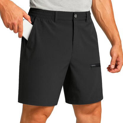 Premium Men's Dress Bermuda Shorts – Ice Silk, Quick-Drying, and Professional Comfort
